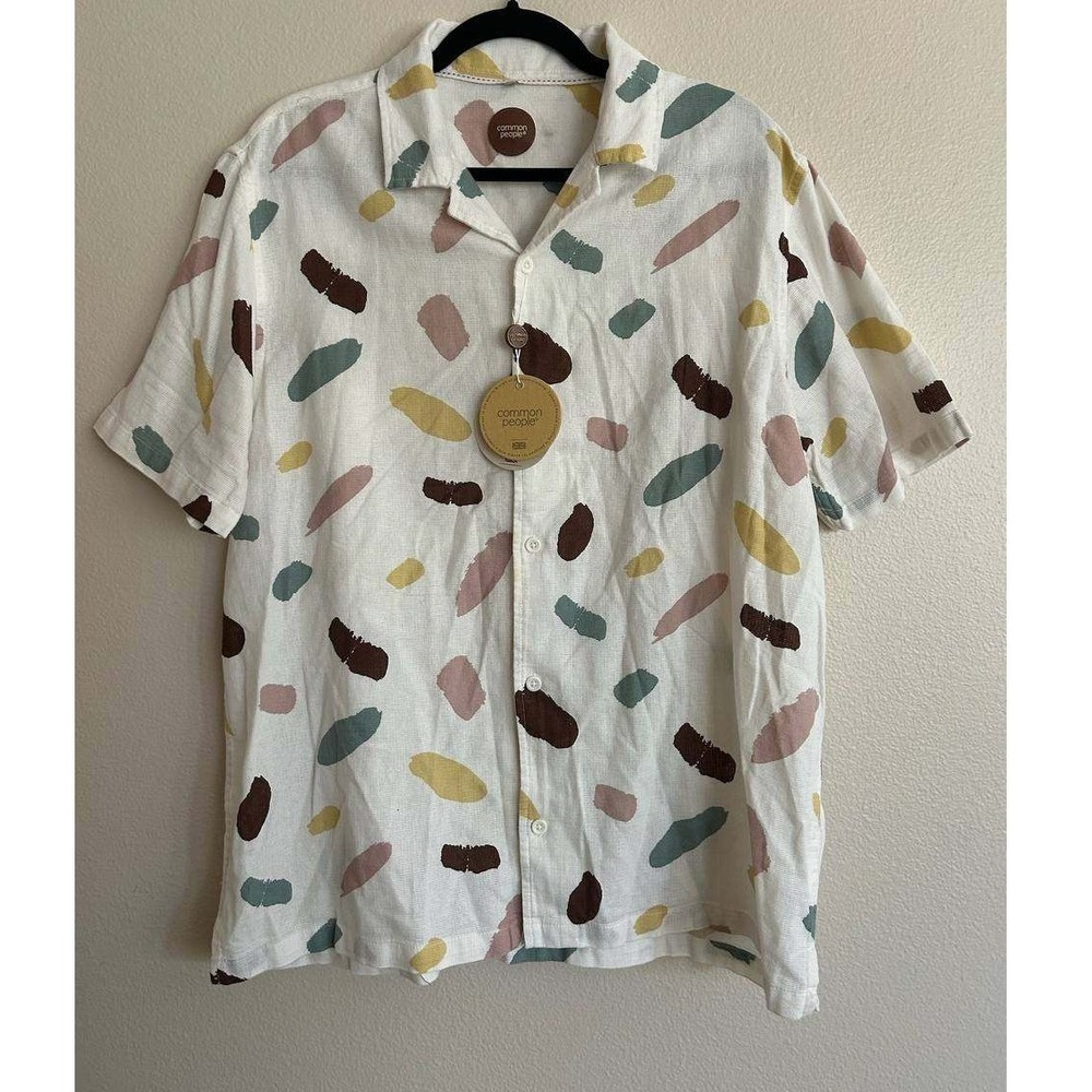 Common People Contour SS Shirt XL Y2K Streetwear Preppy Euro Resortwear Casual